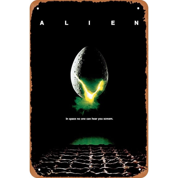 Alien (1979) Movie Poster Vintage Tin Sign for Cafe Bar Man Cave Garage Home Wall Art Decor Gift Retro Metal Sign 12 X 8 inch
