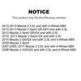 thumbnail image 2 of Transit Auto Front Rear Wheel Hub Bearings Assembly Disc Brake Rotors and Semi-Metallic Pads Kit (10Pc) for Car Mazda 3 Sport - Left Right Side (Driver Passenger) KBB-106280, 2 of 10