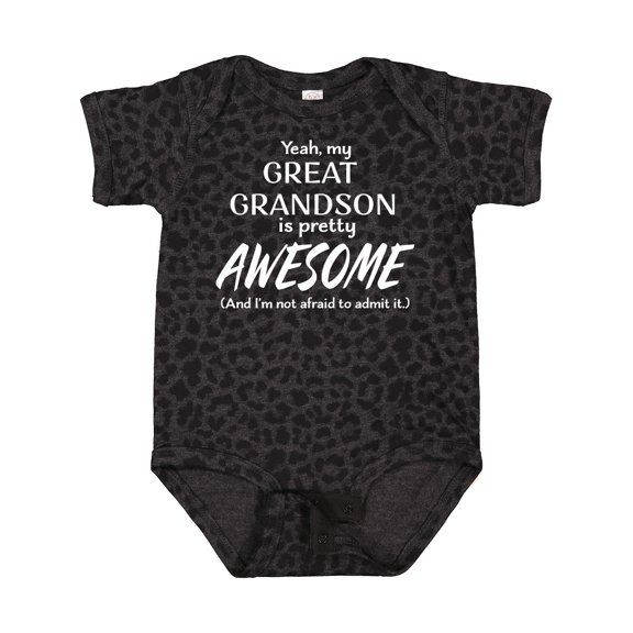 Inktastic Yeah My Great Grandson is Pretty Awesome Boys or Girls Baby Bodysuit
