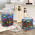 thumbnail image 4 of Hand Drawn Apples Pattern Translucent Plastic Cotton Swabs Canisters Large Medium Set, 4 of 6
