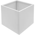 thumbnail image 5 of Cube Planter Box, Large Square Planter for Indoor or Outdoor Patio/Garden, Cube Steel Heavy Duty Flower Pot, 20in White Metal Pot for Tall , Trees, Flowers, 5 of 8