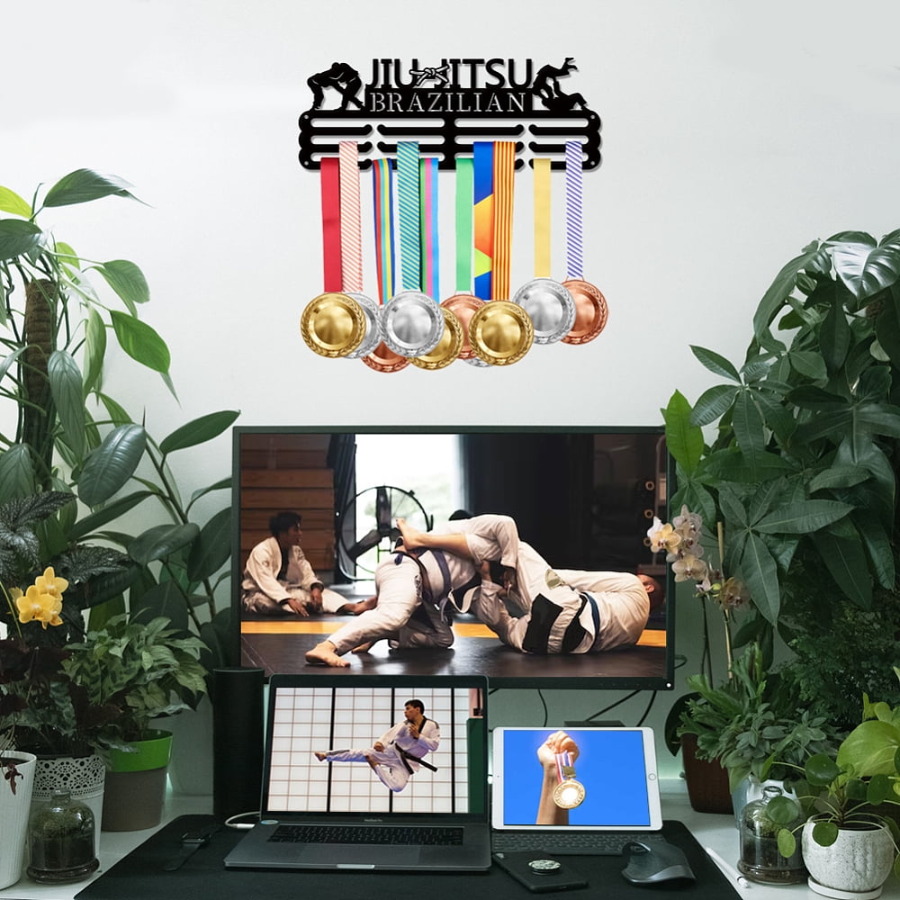 Brazilian Jiu Jitsu Medal Holder Medals Display Wall Hanger Sports Award Rack for Athletes Gifts