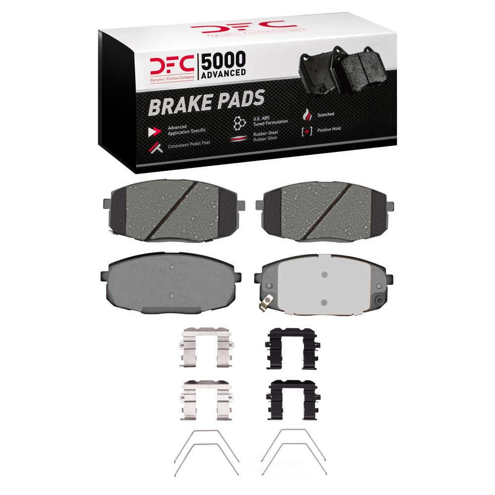 Dynamic Friction Company 1551-2035-01 DFC 5000 Advanced Brake Pads - Ceramic and Hardware Kit - OE