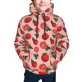 thumbnail image 2 of Bingfone Tomatoes Pattern Youth Classic Hoodies Soft Hooded Pullover Sweatshirts for Girls and Boys, 2 of 6