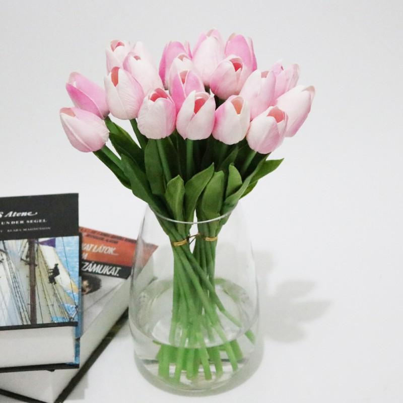 10Pcs Tulips Artificial Flowers, Fake Tulips Flowers Real Touch