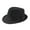 Black, variant on Short Brim Fedora Summer Sun Hat 1920 Ganster Costume Accessory for Men