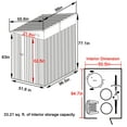 thumbnail image 5 of VEIKOUS 8' x4' Lean-to Storage Shed Outdoor w/Lockable Door & Vents for Backyard Garden Lawn, Grey, 5 of 6