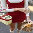 thumbnail image 4 of U-Neck Backless Bodycon Dress in Solid Color for Women‘s Summer, 4 of 9