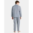 thumbnail image 4 of Fruit of the Loom Men's Long Sleeve Cotton Pajama Top and Pants Sleep Set, 2-Piece, Sizes S-4XL, 4 of 4