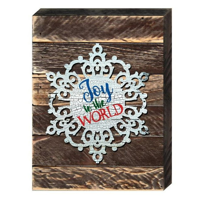 Designocracy 98809-12 Flocon de Neige Citation "Let It Snow" Art Vintage de Noël sur Décoration Murale