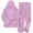 Pink, variant on REDESS Women' s Fluffy Pajamas Set Fleece Pullover Pants Loose Plush Sleepwear 2 Piece Pjs Set Warm Loungewear Fuzzy