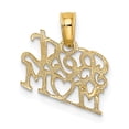 thumbnail image 4 of 14k Yellow Gold BEST MOM with Heart Charm Pendant, 4 of 4