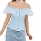 thumbnail image 5 of Corsé vintage con tirantes y estampado de vendaje para mujer, top de poliéster moldeador, 5 of 6