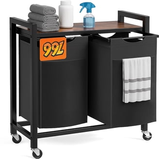 EDX Laundry Hamper, 2 Pull-Out Removable Bags, Clothes Sorter with