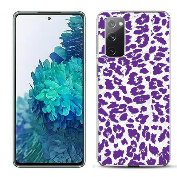 Slim-Fit Gel TPU Phone Case for Samsung Galaxy S20 FE 5G Fan Edition, by OneToughShield ® - Cheetah Purple