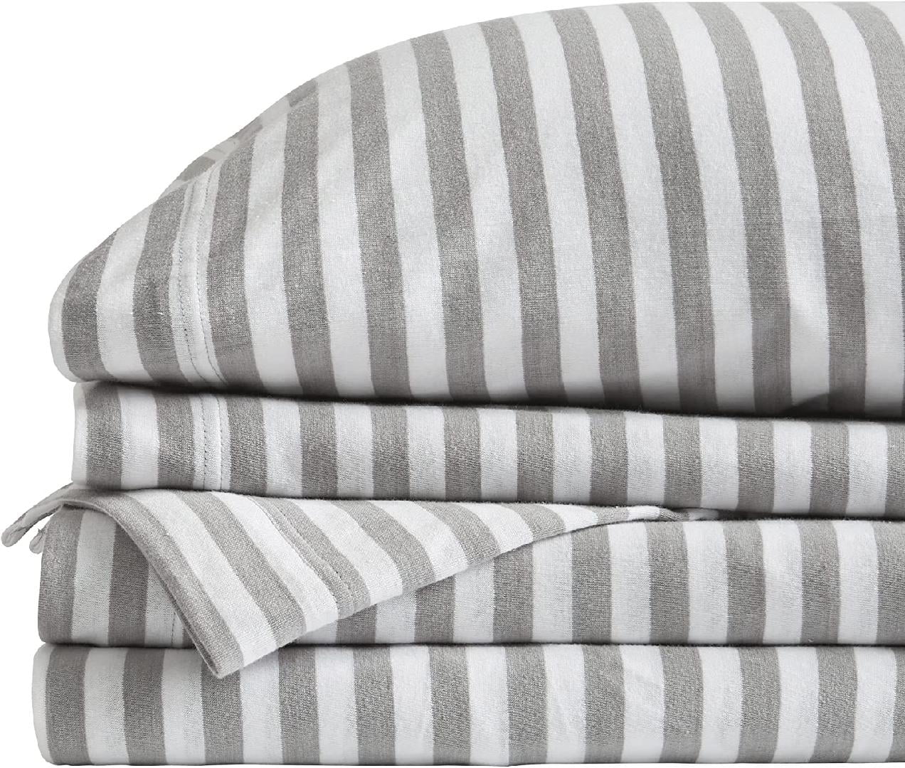 Jersey Sheets Twin Size Soft and Breathable Jersey Knit Fabric All