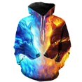 thumbnail image 3 of Sudadera con capucha para hombre con estampado 3D de lobo amante de la moda de otoño 2023, sudadera holgada de otoño, marca divertida de calle, 3 of 5
