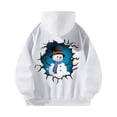 thumbnail image 3 of Sudadera con capucha para mujer, diseño de muñeco de nieve de Navidad, elegante, de manga larga, con cordón SG, 3 of 8