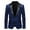 Blue, variant on Blazer for Men Men Snowflake Santa Printed Pocket Lapel Button Suit Jacket with Sequin Details for Holidays Mens Jacket Black L