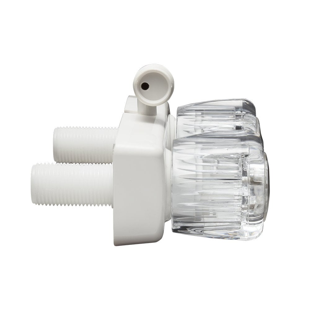 White Dura Faucet DF-SA100A1-WT Rv Shower Faucet For Exterior Shower Boxes