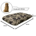 thumbnail image 2 of Camo Pet Bed, Classic Camouflage Pattern in Earth Tones Equipment Fashion, Chew Resistant Pad for Dogs and Cats Cushion with Removable Cover, 24" x 39", Taupe Dark Tan, by Ambesonne, 2 of 4