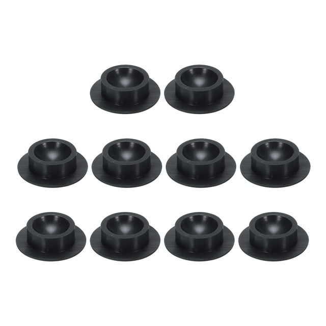 10pcs Hole Plug 1/2 Inch (13mm) Button Plugs Fit for 13mm Hole, Snap in Locking Hole Tube Plug Gel, Black