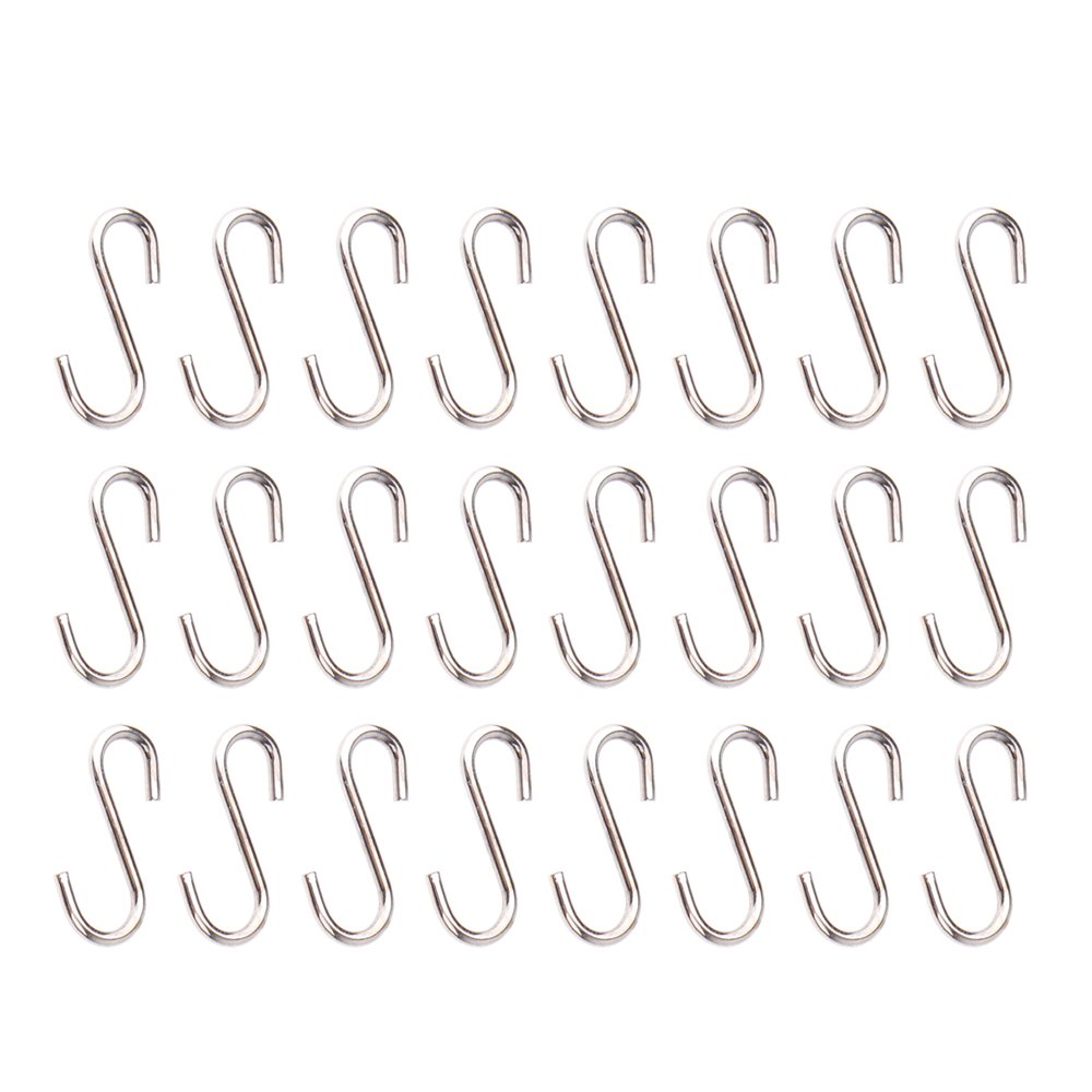 100pcs DIY Mini Sshaped Hooks Stainless Steel Sshaped Hangers Sturdy