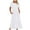 White, variant on VSSSJ Womens Summer Casual Short Sleeve Crewneck Dress Solid Color Loose Flowy Tiered Ruffle Maxi Beach Sun Dress with Pockets Blue XL