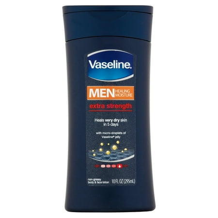 Vaseline Men Healing Moisture Extra Strength Body and Face Lotion 10 oz