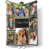 Customized Blankets with Photos Personalized Picture Collage Blanket Soft Using My Own Photos Custom Gifts for Halloween, Family, Friends Gifts-150X200cm