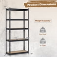 thumbnail image 3 of Costway 1 PCS 60” H x 30” W x 12” D 5-Tier Garage Shelving Unit 2200 LBS Metal Storage Shelves, 3 of 9