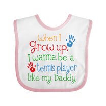 Inktastic Tennis Player Like Daddy Boys or Girls Baby Bib