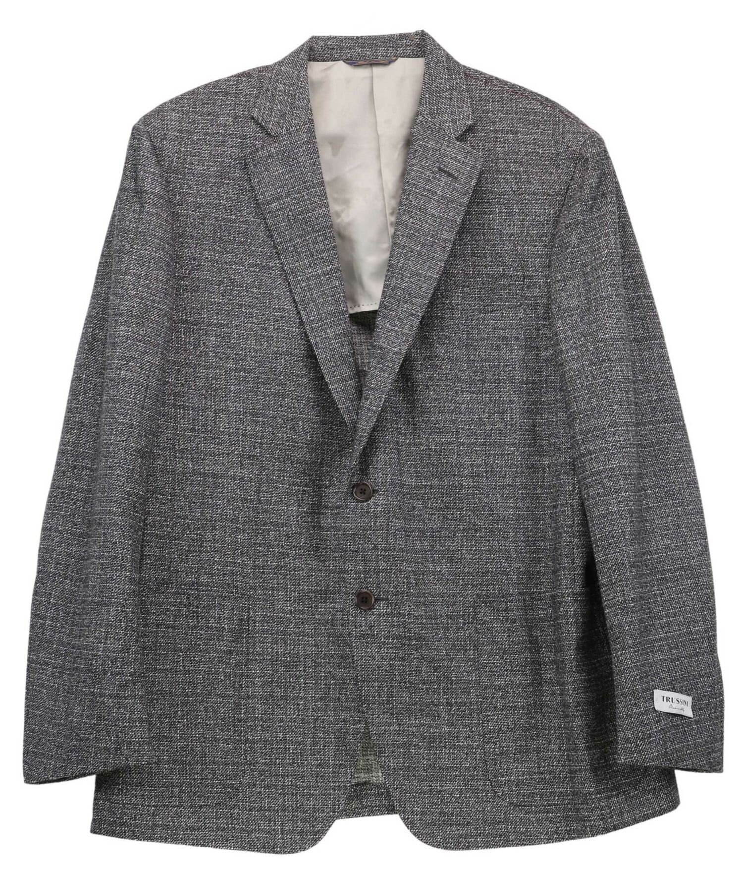 Trussini Men's Grey/ Black/ White Wool Suit Jacket Sport Coats & Blazer ...