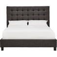 thumbnail image 2 of Chelsea Lane Button Tufted Upholstered Platform Bed, King, Dark Grey, 2 of 2