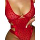 thumbnail image 3 of VISgogo Mujer Sexy Ropa de Dormir Mameluco, Color Sólido Transparente Sin Mangas Sin Espalda Vendaje Volantes Triángulo Body VISgogo  moda, 3 of 7