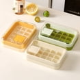thumbnail image 4 of Ice Cube Tray with Lid & Storage Bin, Ice Cube Maker Mold for Freezer with Container, Mini Ice Cube Tray Makes 15 Cube Ice at once for Cocktail Whiskey Tea Coffee (White), 4 of 8