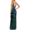 thumbnail image 2 of NEXT UP Womens Juniors Sequined Long Evening Dress, 2 of 2