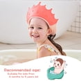thumbnail image 2 of Adjustable Silicone Shower Cap for Kids, 0-9 Years Eye & Ear Protection Visor Hat, Adorable Crown Design for Fun Bath Time, blue, 2 of 6