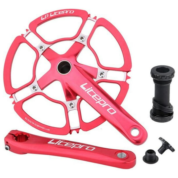 Platos y bielas para bicicleta plegable, 170 mm, 130BCD, plato de aluminio 7075-T6, pedalier 56t