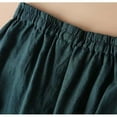 thumbnail image 6 of Womens Cotton Linen Pants Casual Elastic Waist Wide Leg Pants Solid Loose Comfy Crop Lounge Trousers with Pockets, 6 of 8