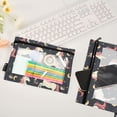 thumbnail image 4 of 2 Pack Pencil Pouch for 3 Ring Binder Smooth Zipper Folders with Pockets Clear Window Pencil Case Unicorn Moon Star, 4 of 6