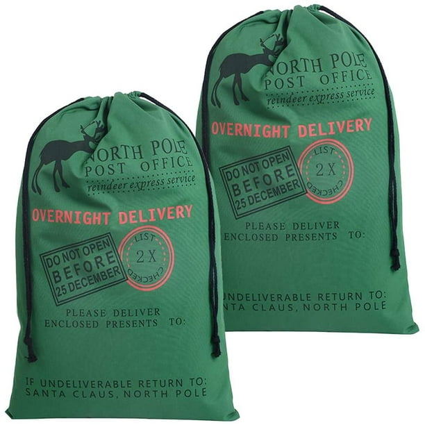 Personalized burlap christmas bags sale