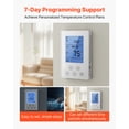 thumbnail image 2 of VEVOR 7-Day Programmable Thermostat, Home Thermostats for Radiant Underfloor Heating Cable,Heat Pump, Built-in GFCI & Sensitive Sensor, LED Screen with Backlight,Energy-Efficient,White, 2 of 9