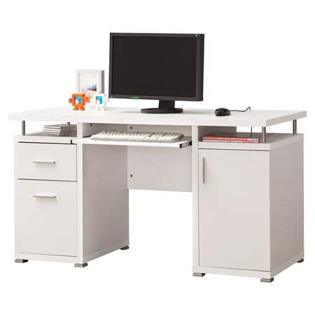 Coaster Home Furnishings 800108 Contemporary Computer Desk, White