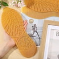 thumbnail image 3 of 2 Pair Rubber Soles Shoe Replacement for DIY Shoes Rubber Full Out Sole Wear Resistant Shoes Sole for Work Shoe and Boots Yellow 12.8×4.53×0.22 inch Chocolate, 3 of 9