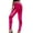 Hot Pink, variant on Womens Yoga Pants Solid Color Velvet Slim Fits Elastic High Waisted Leggings Cozy Soft Casual Tights Tummy Control Activities Pants BU1 L