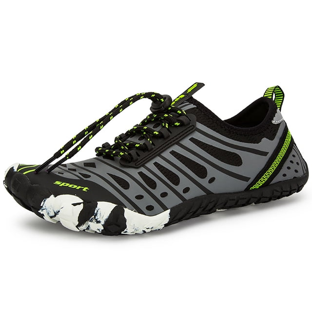 Zapatos acuáticos antideslizantes, zapatos de natación transpirables para mujeres y hombres (negro verde 42) Tmvgtek Tenis De Mujer Tenis De Hombre