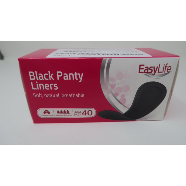 EASY LIFE DISPOSABLE BLACK PANTY LINERS 40 PCS