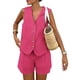 thumbnail image 1 of Conjunto de 2 Piezas PRETTYGARDEN Chaleco y Shorts Rojo Rosa M, 1 of 8