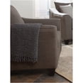 thumbnail image 4 of JERFIT Modern Flared Arm Chair with Upholstered Fabric, Charcoal Grey Accent Chair for Living Room, Bedroom, or Office, 4 of 5